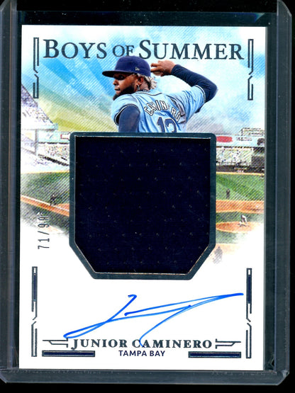 2025 Panini Boys of Summer Junior Caminero Patch Autograph /99 Rays