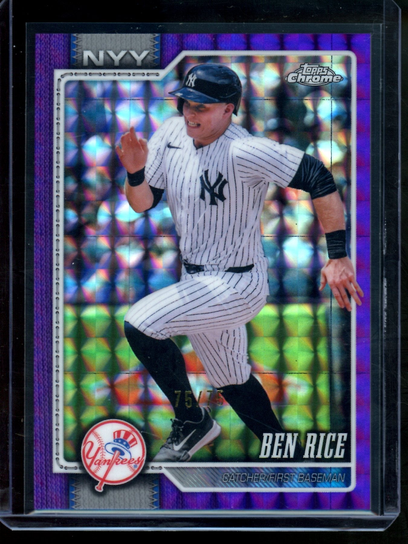 2026 Topps Chrome Ben Rice Purple Geometric Refractor /75 