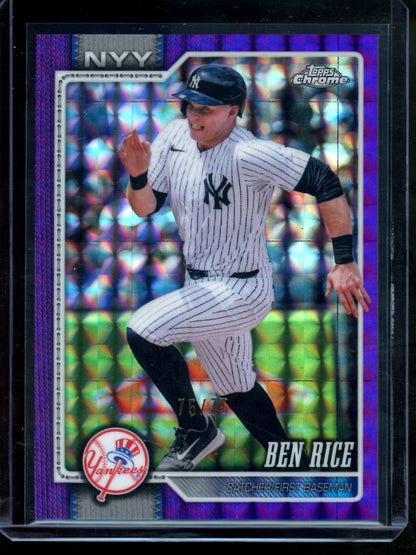 2026 Topps Chrome Ben Rice Purple Geometric Refractor /75 