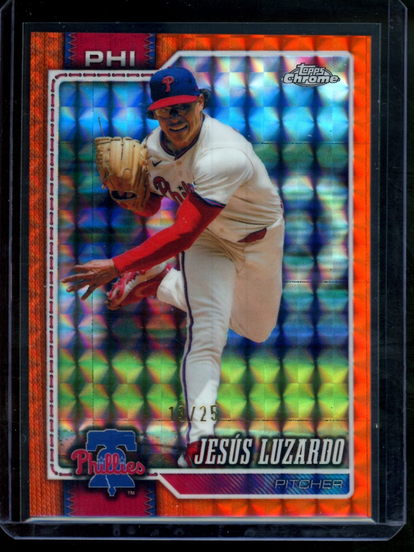 2026 Topps Chrome Jesus Luzardo Orange Geometric Refractor /25 Phillies