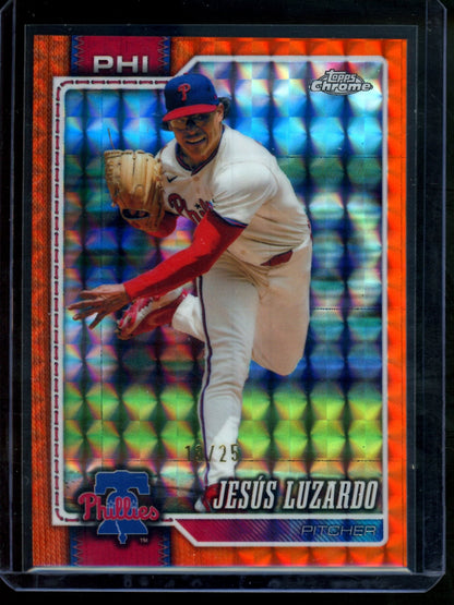 2026 Topps Chrome Jesus Luzardo Orange Geometric Refractor /25 Phillies