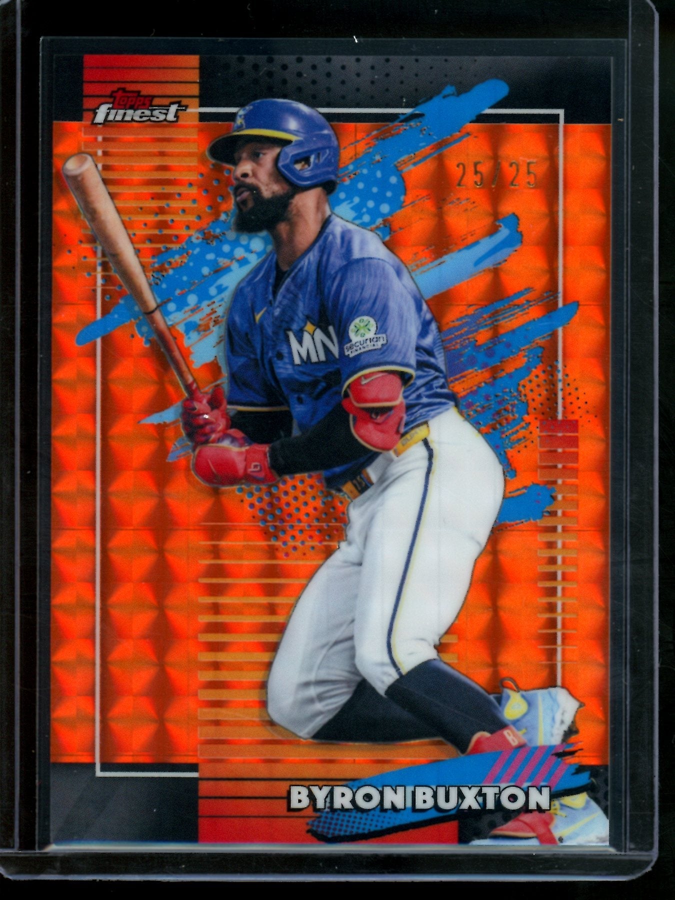2026 Topps Finest Byron Buxton Orange Geometric Refractor /25 Twins
