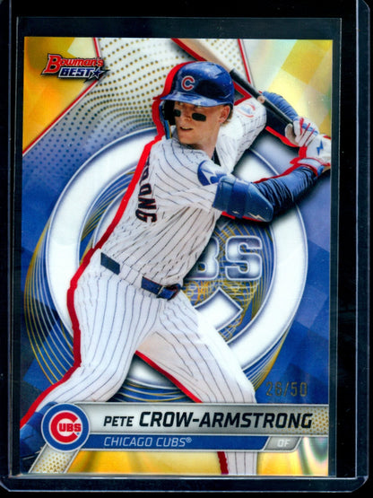 2025 Bowmans Best Pete Crow-Armstrong Gold Refractor /50 Cubs