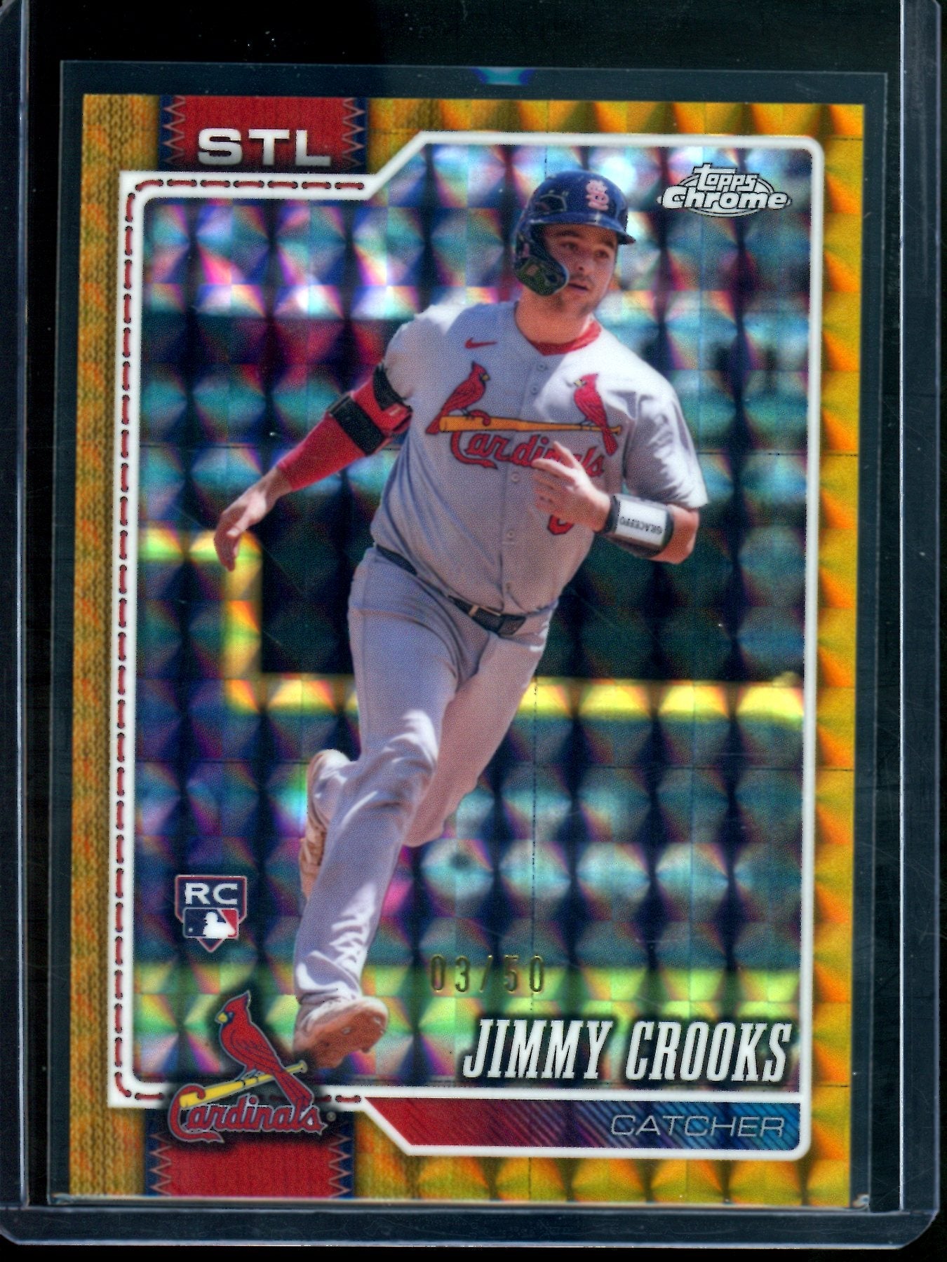 2026 Topps Chrome Jimmy Crooks Gold Geometric Refractor Rookie /50 Cardinals