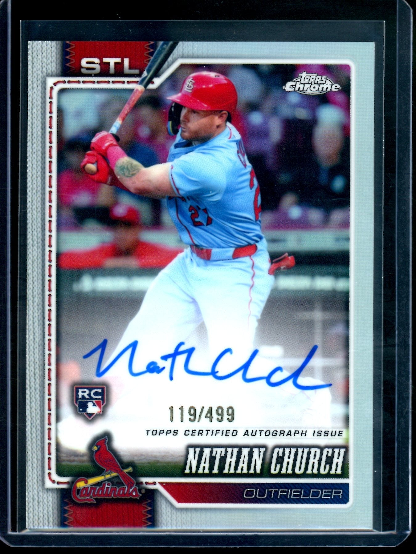 2026 Topps Chrome Nathan Church Refractor Rookie Autograph /499 Cardinals