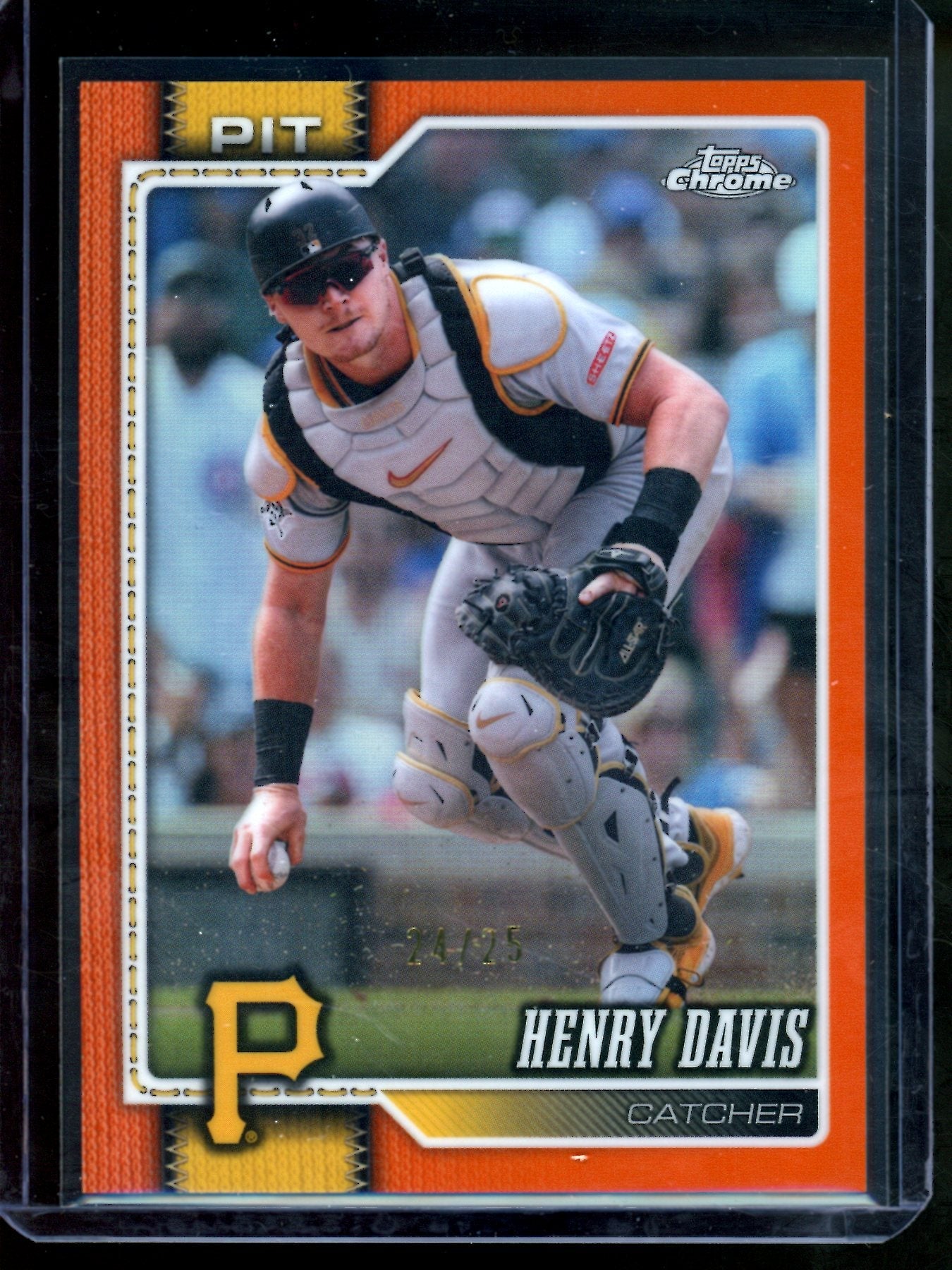 2026 Topps Chrome Henry Davis Orange Refractor /25 Pirates