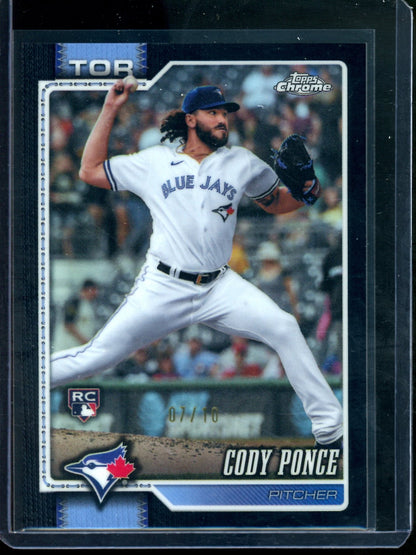 2026 Topps Chrome Cody Ponce Black Refractor Rookie /10 Blue Jays