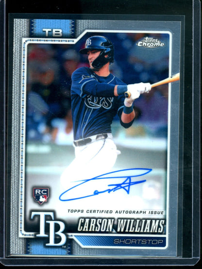 2026 Topps Chrome Carson Williams Rookie Autograph Rays