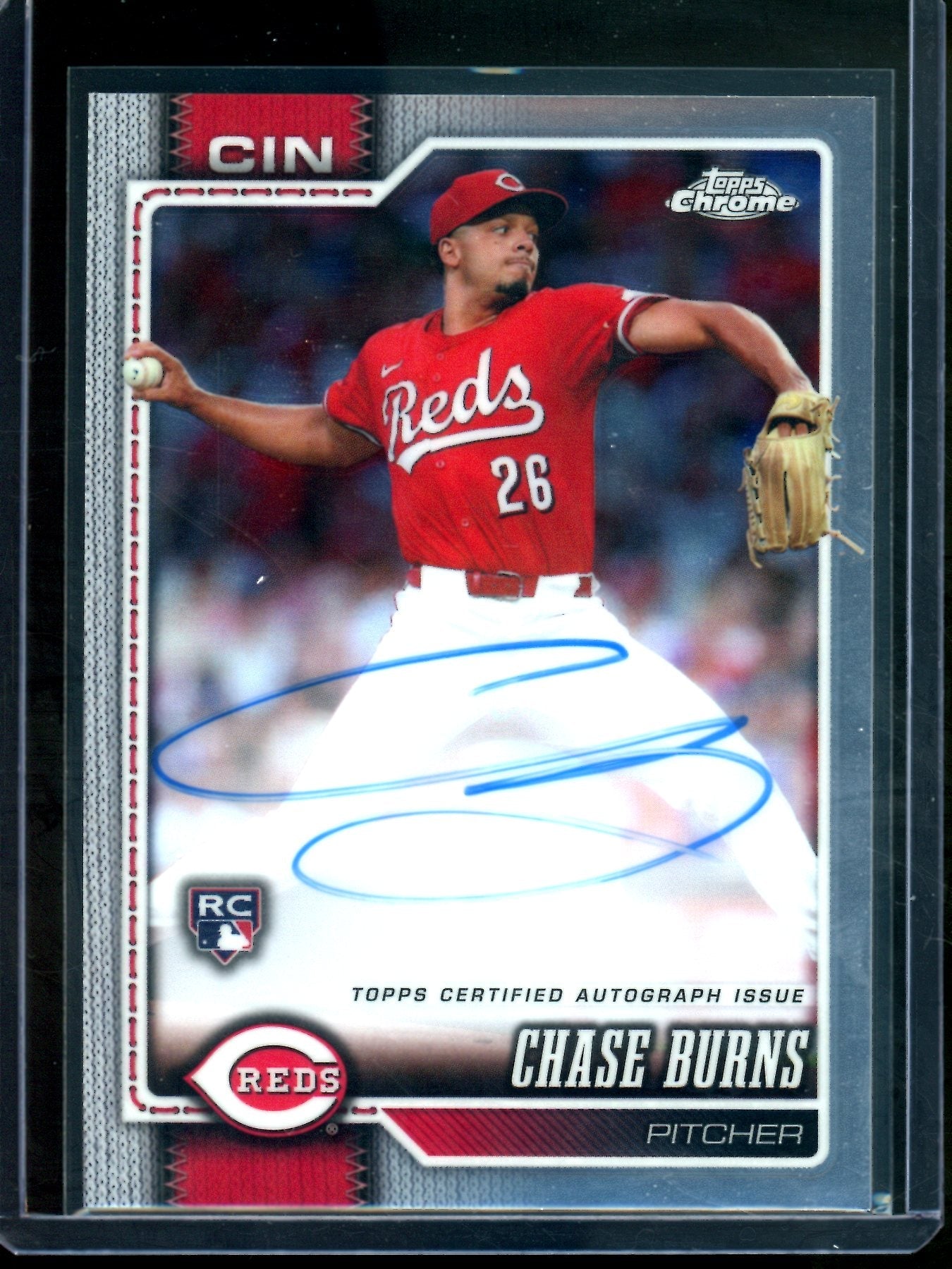 2026 Topps Chrome Chase Burns Rookie Autograph Reds