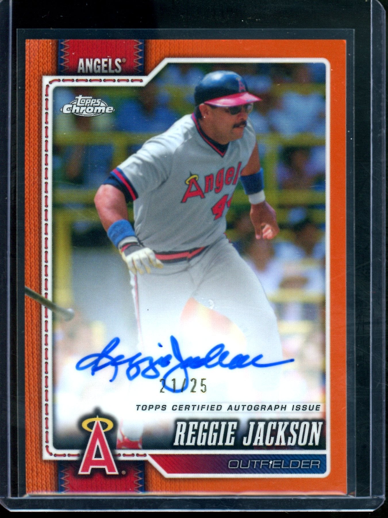 2026 Topps Chrome Reggie Jackson Orange Refractor Autograph /25 Angels