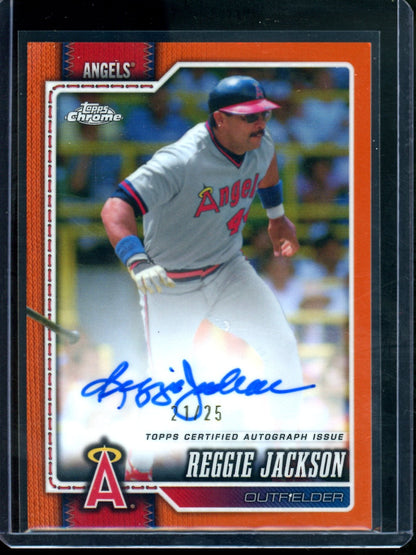 2026 Topps Chrome Reggie Jackson Orange Refractor Autograph /25 Angels
