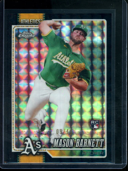 2026 Topps Chrome Mason Barnett Black Geometric Refractor Rookie /10 Athletics