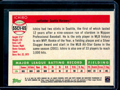 2025 Topps Platinum Ichiro City Variation SP Mariners