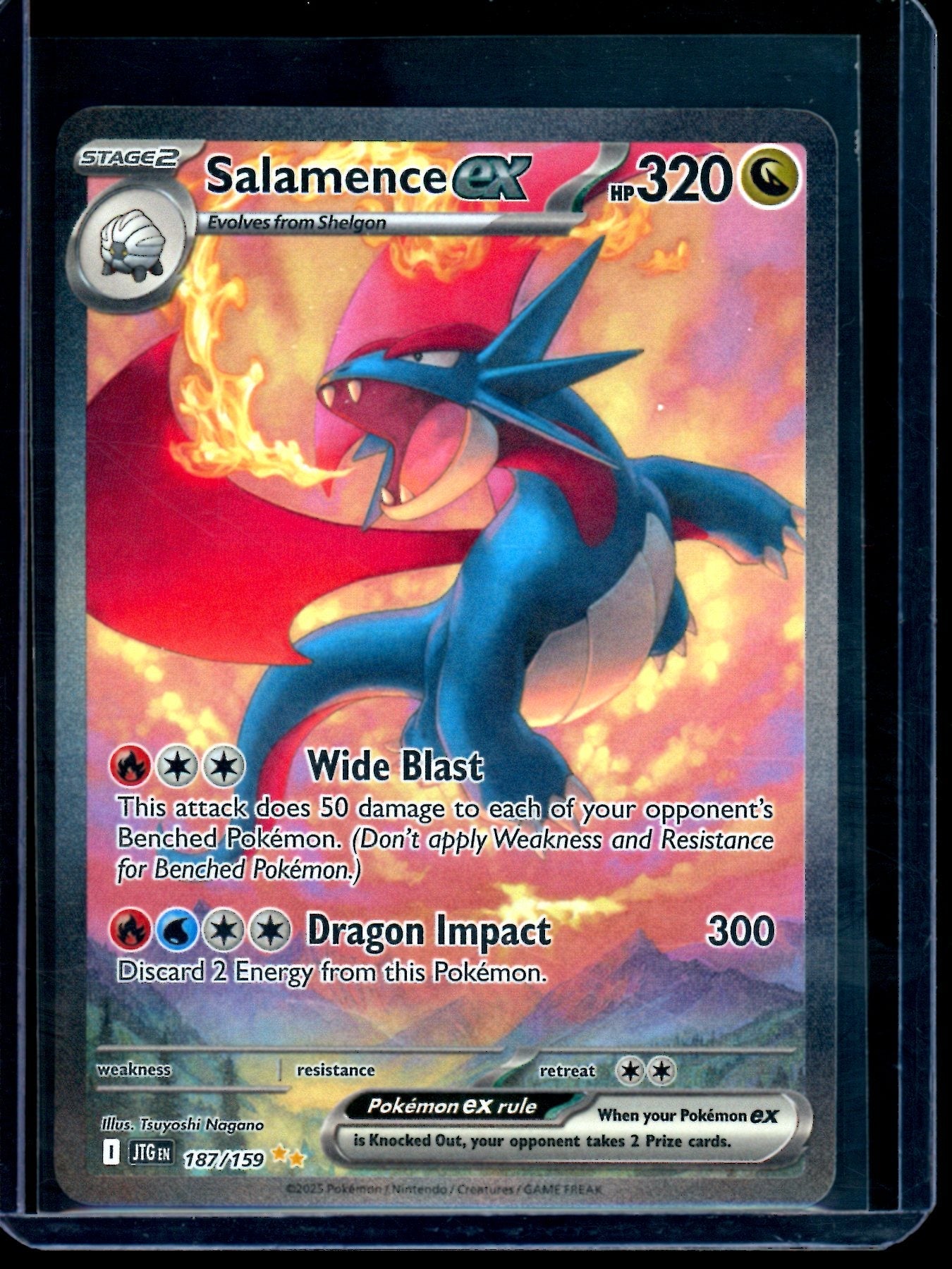 2025 Pokemon Journey Together Salamence EX 187/159
