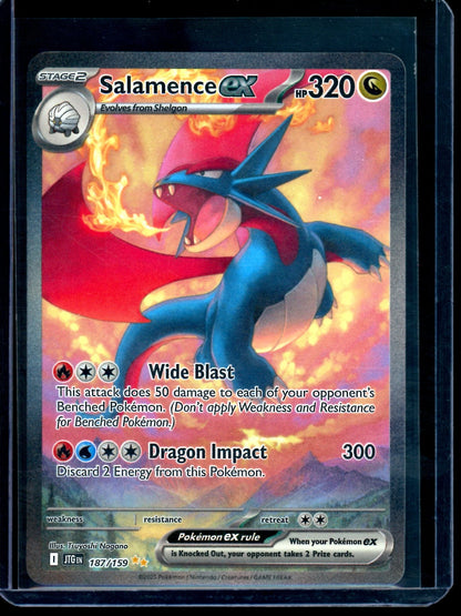 2025 Pokemon Journey Together Salamence EX 187/159