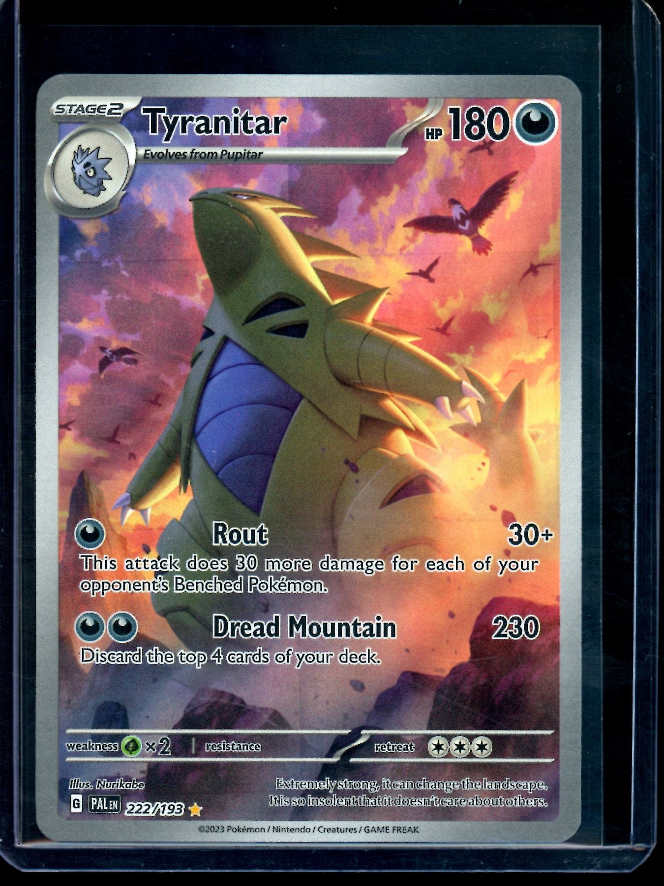 2023 Pokemon Paldea Evolved Tyranitar 222/193