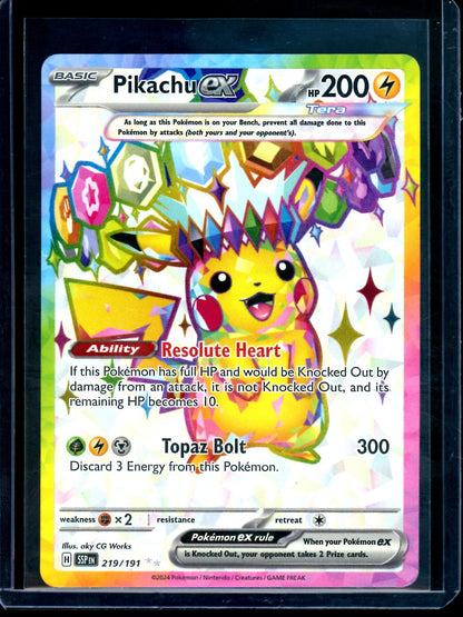 2024 Pokemon Surging Sparks Pikachu EX 219/191