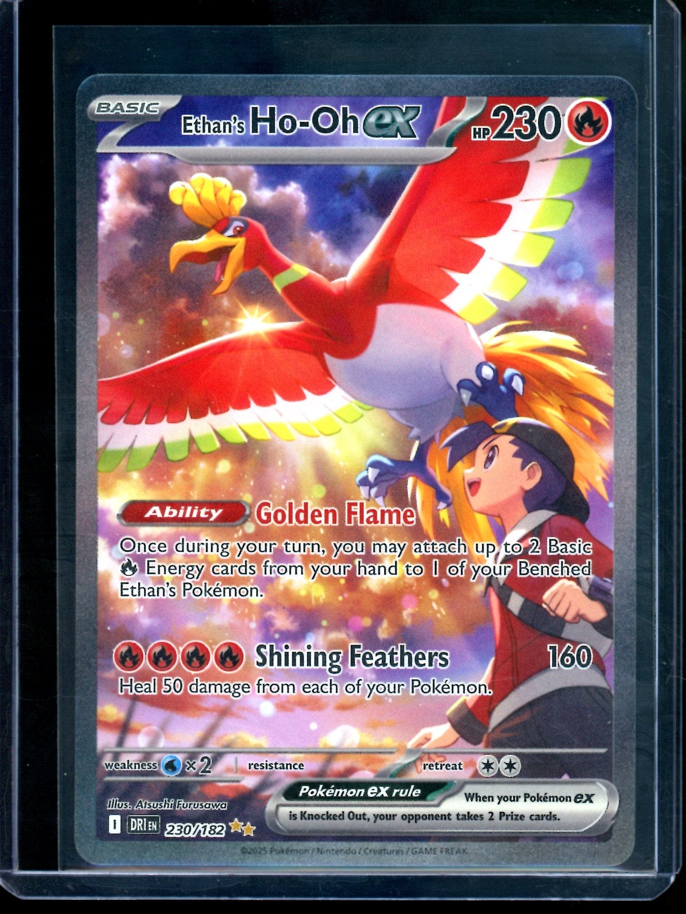 2025 Pokemon Destined Rivals Ethan's Ho-Oh EX 230/182