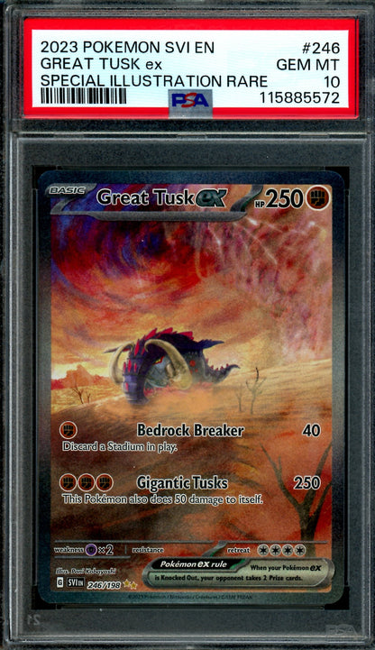 2023 Pokemon Scarlet and Violet Great Tusk EX 246/198 JPN PSA 10