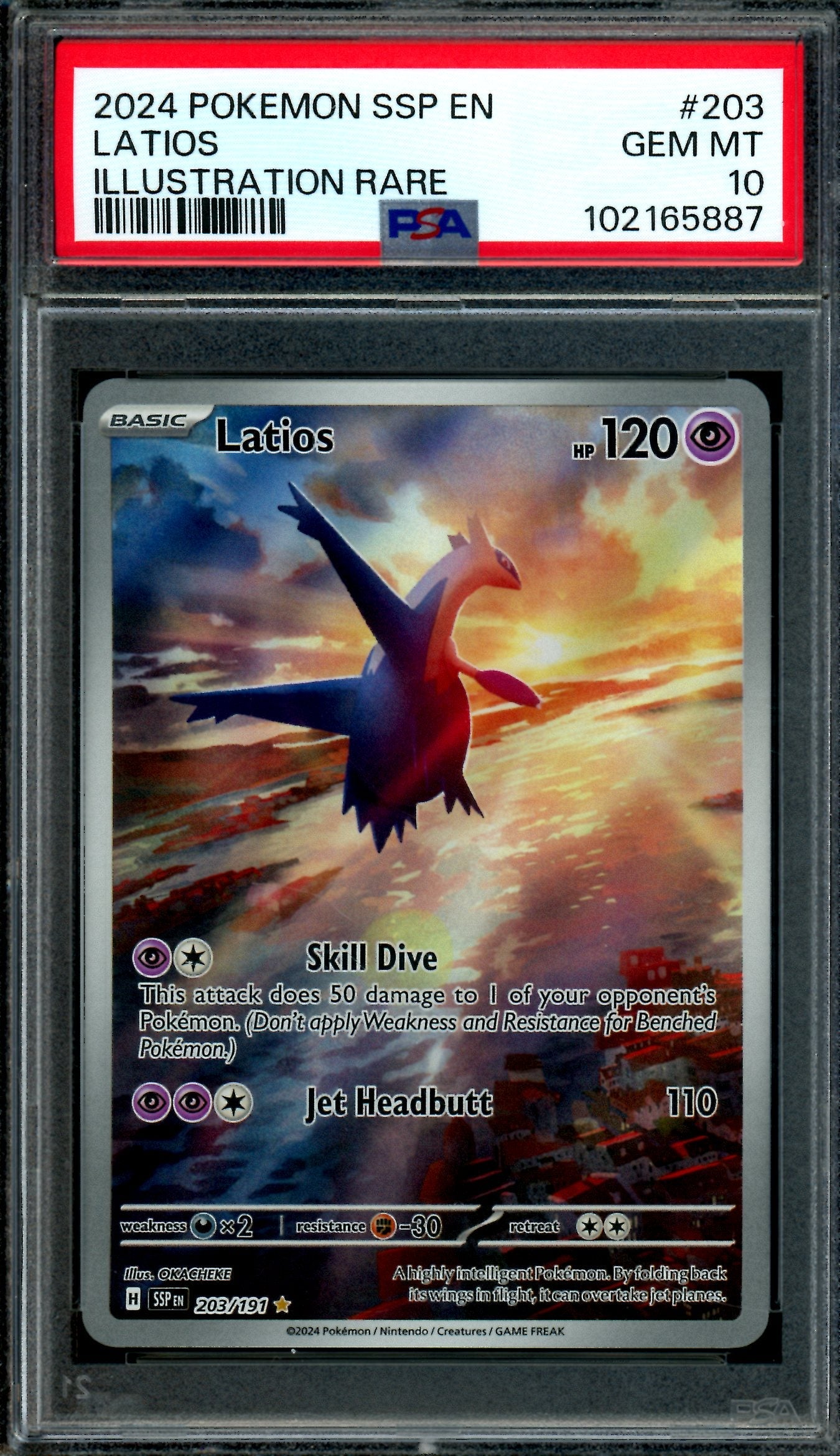 2024 Pokemon Surging Sparks Latios 203/191 PSA 10
