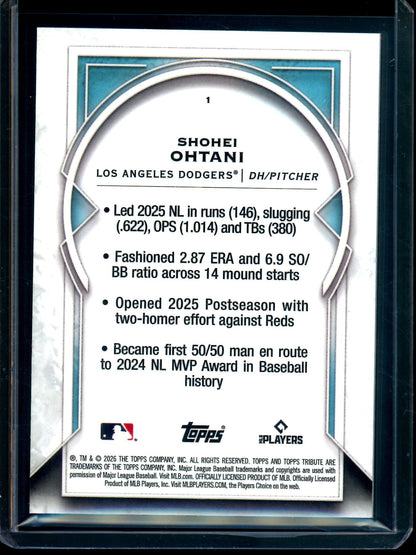 2026 Topps Tribute Shohei Ohtani Refractor Dodgers