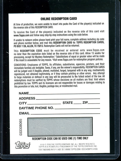 2026 Topps Finest Kevin McGonigle Finest Purple Auto II Redemption Tigers