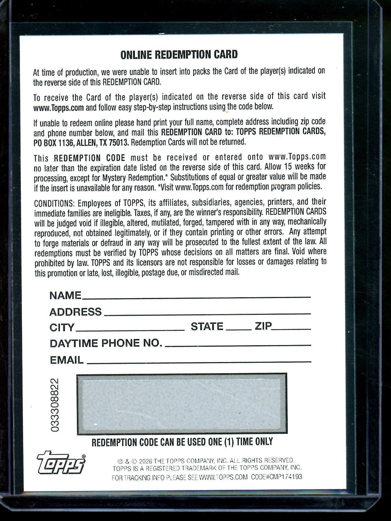 2026 Topps Finest Jacob Misiorowski Finest Autograph Refractor Redemption Brewers