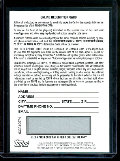 2026 Topps Finest Cal Raleigh Moments Black Geometric Autograph /10 Redemption Mariners