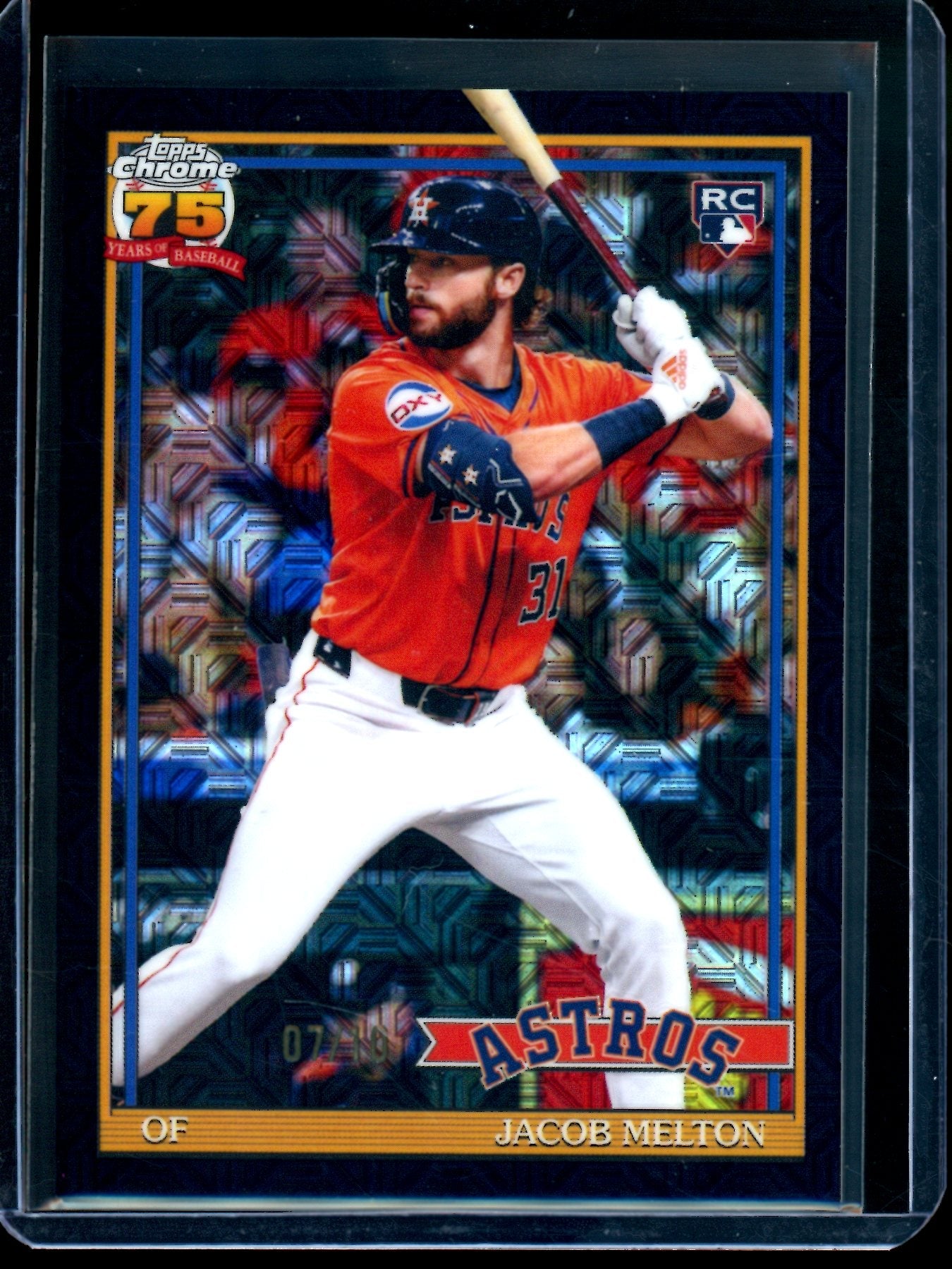 2026 Topps Chrome Jacob Melton 1991 Rookie Black Mojo Refractor /10 Astros