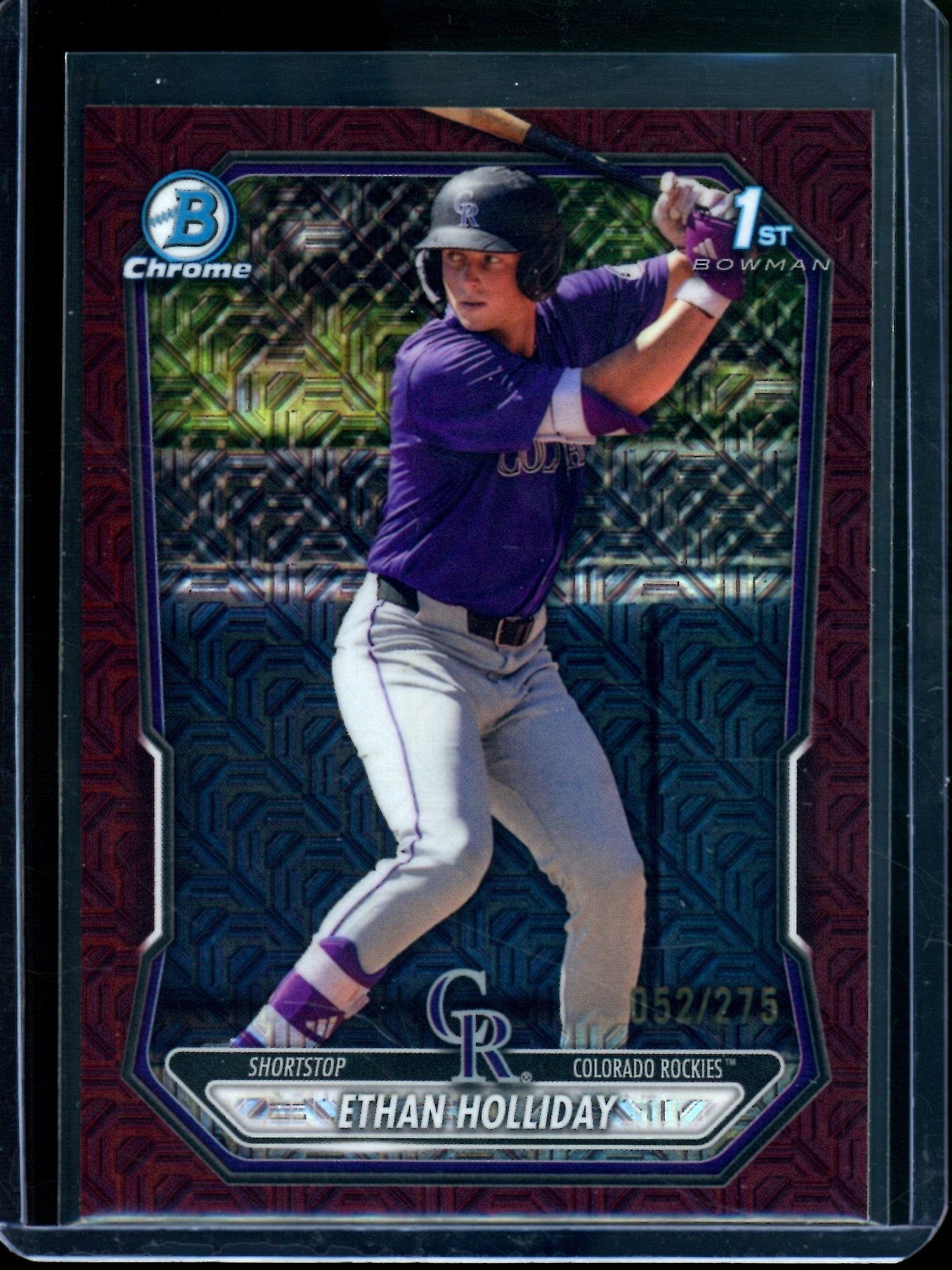 2026 Bowman Chrome Ethan Holliday 1st Mojo Maroon /275 Rockies