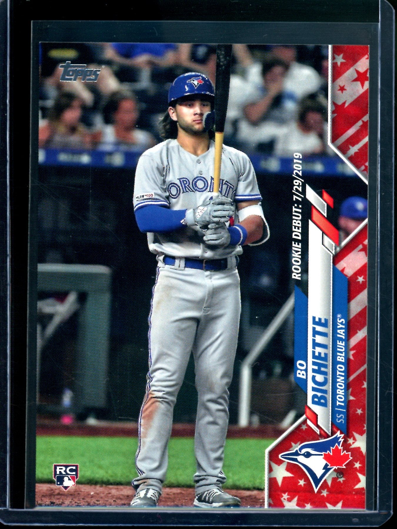 2020 Topps Flagship Bo Bichette Independence Day Rookie /76 Blue Jays