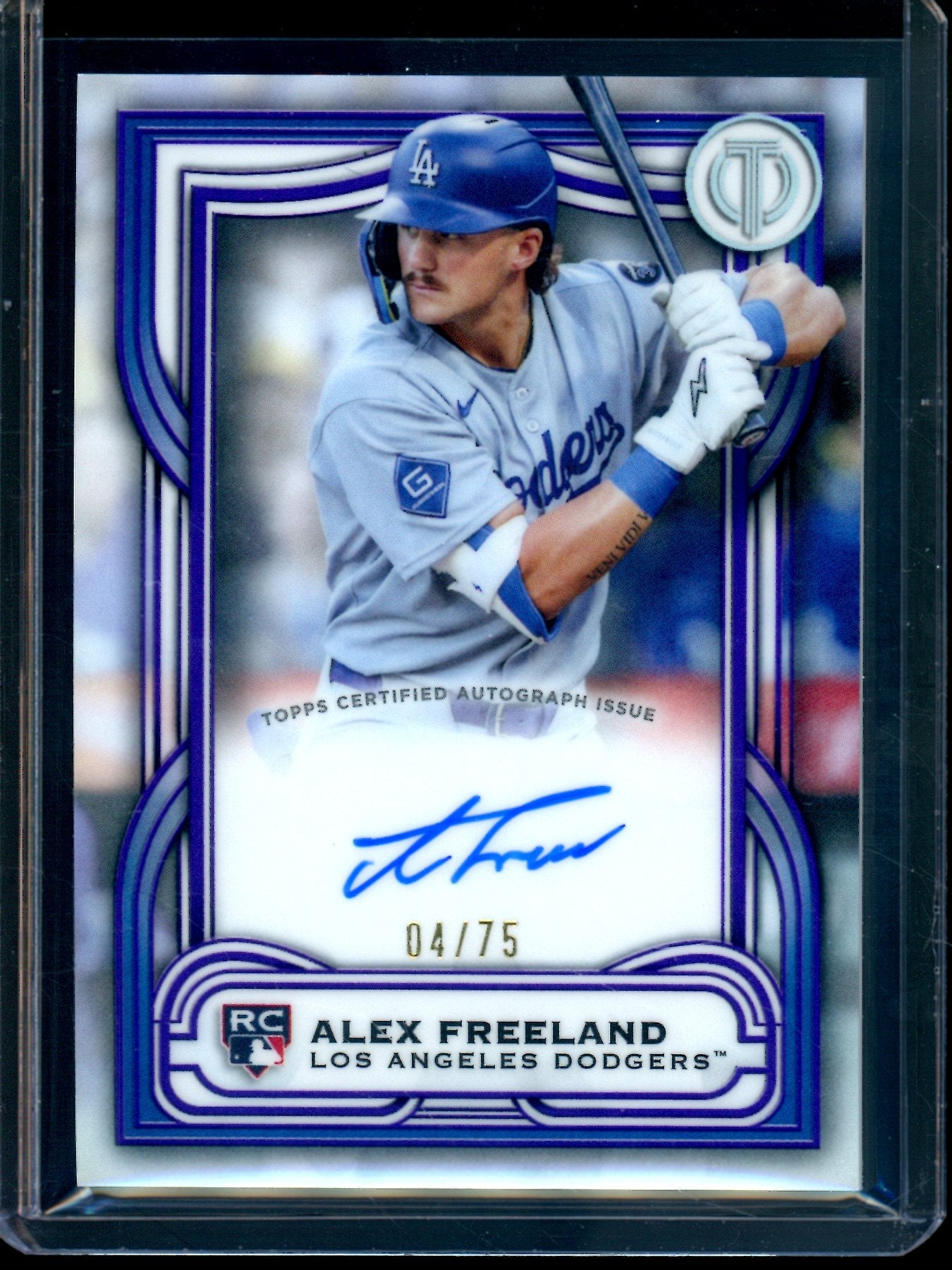 2026 Topps Tribute Alex Freeland Purple Rookie Autograph /75 Dodgers