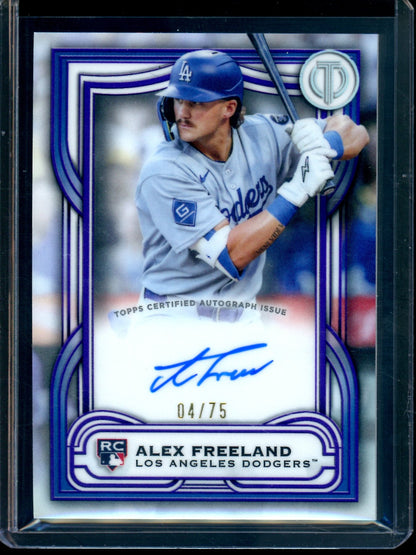 2026 Topps Tribute Alex Freeland Purple Rookie Autograph /75 Dodgers
