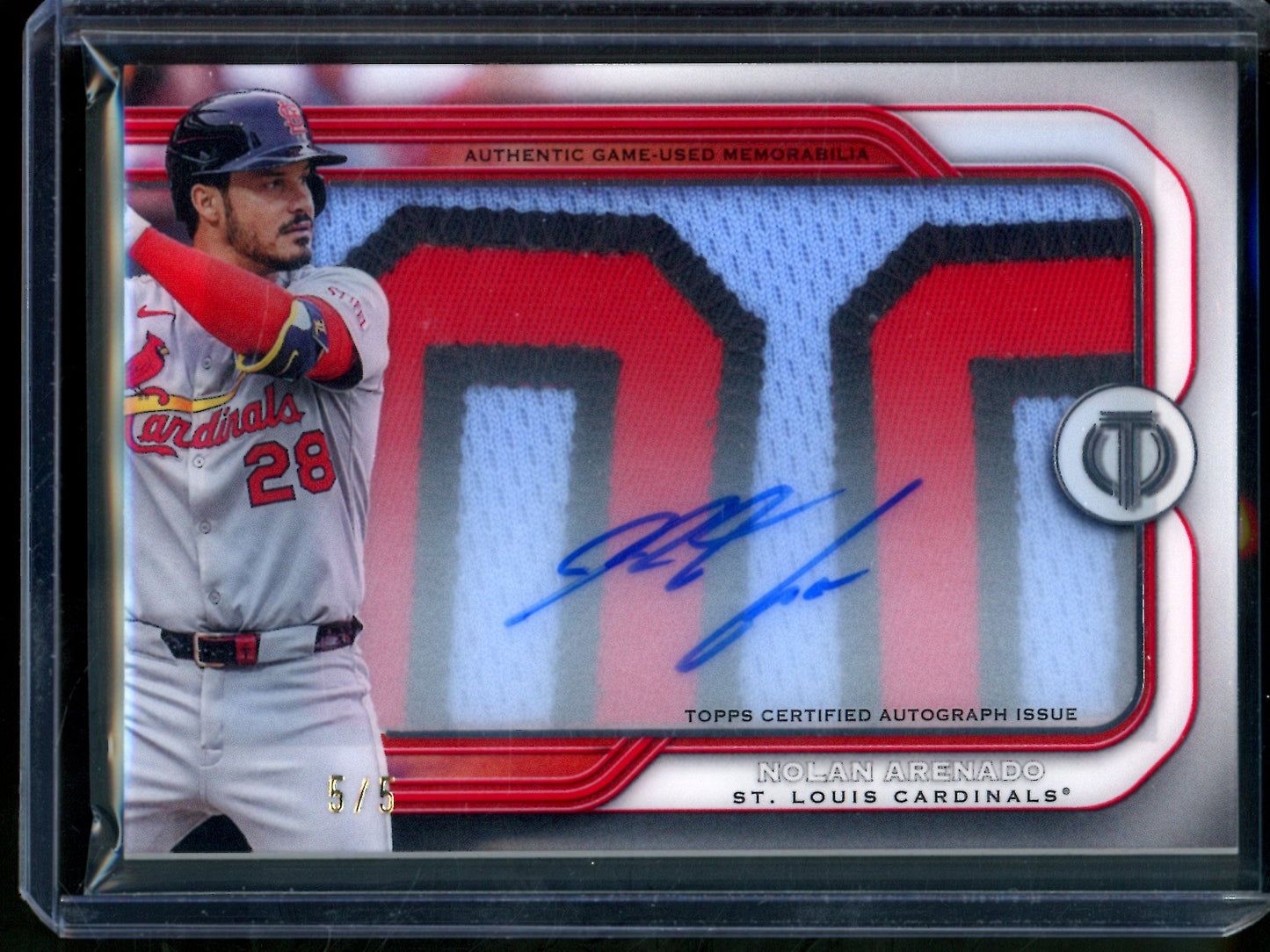 2026 Topps Tribute Nolan Arenado Prime Relic Autograph /5 Cardinals