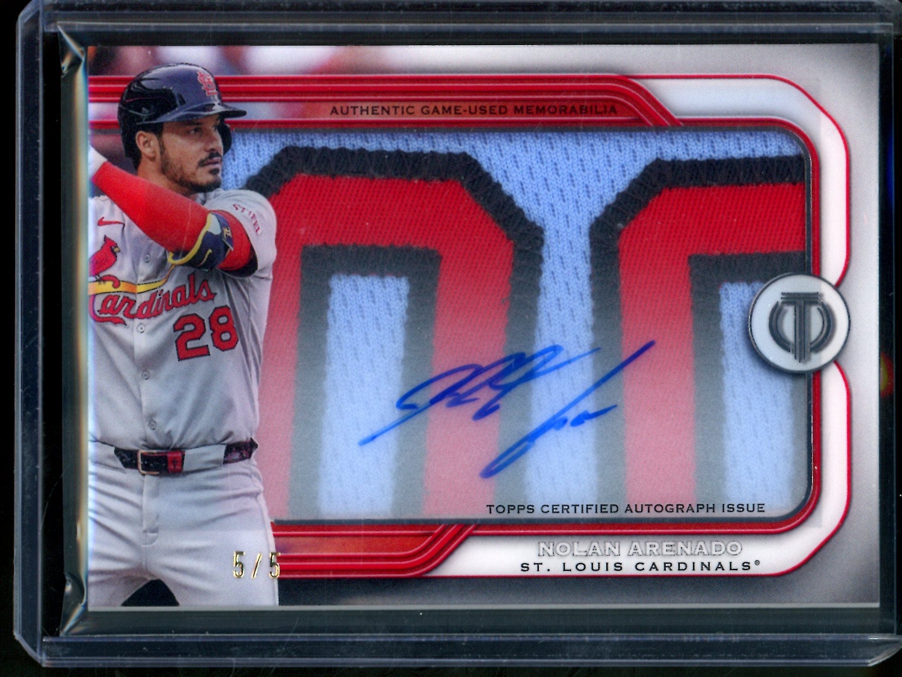 2026 Topps Tribute Nolan Arenado Prime Relic Autograph /5 Cardinals