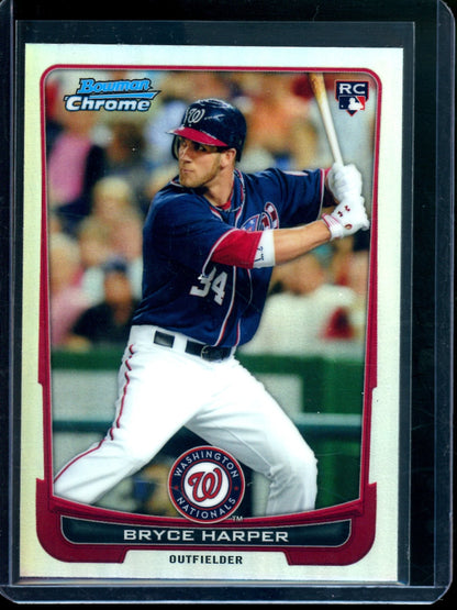2012 Bowman Chrome Bryce Harper Refractor Rookie Nationals / Phillies