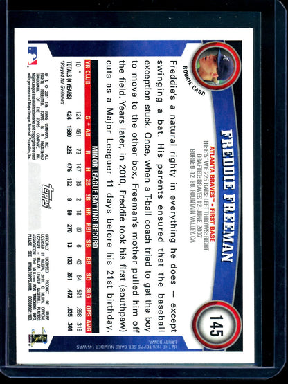 2011 Topps Factory Set Edition Freddie Freeman Rookie Braves