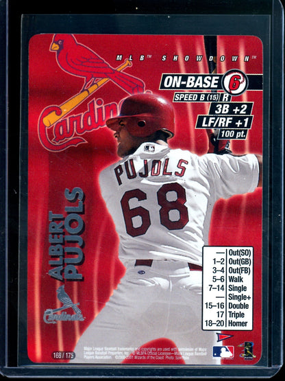 2001 Showdown Albert Pujols Rookie Card Cardinals
