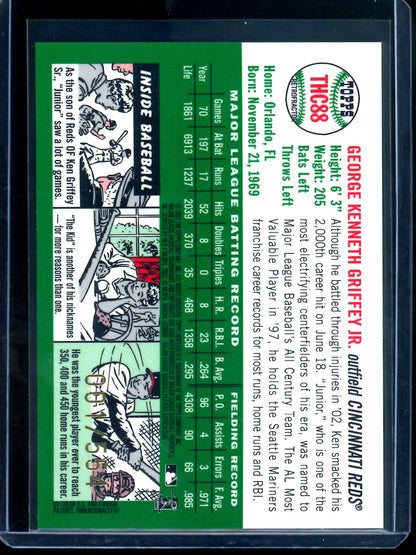 2003 Topps Heritage Ken Griffey Jr Refractor 001/554 Reds