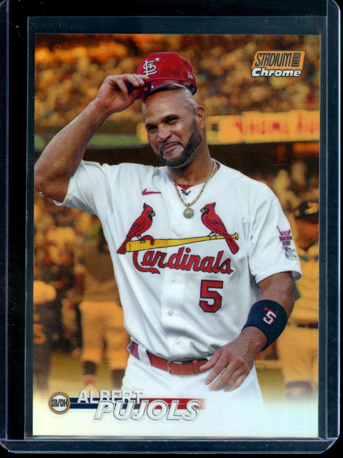 2023 Topps Stadium Club Chrome Albert Pujols Orange Refractor /99 Cardinals