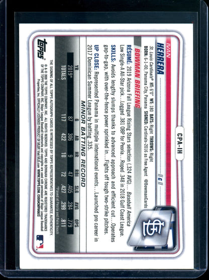 2020 Bowman Chrome Ivan Herrera 1st Autograph Cardinals