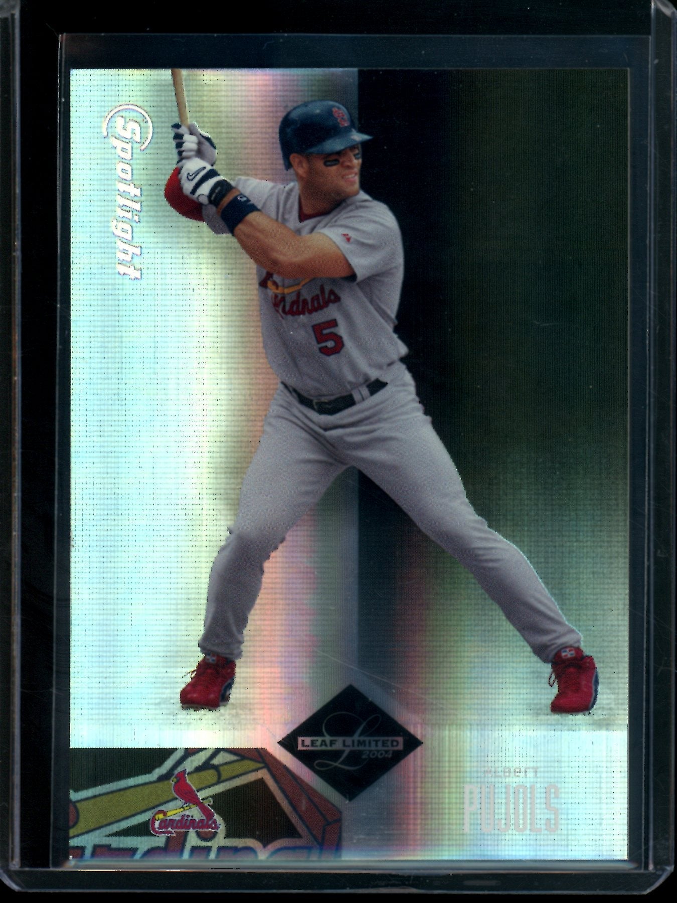 2004 Leaf Limited Albert Pujols Spotlight Foil /50 Cardinals