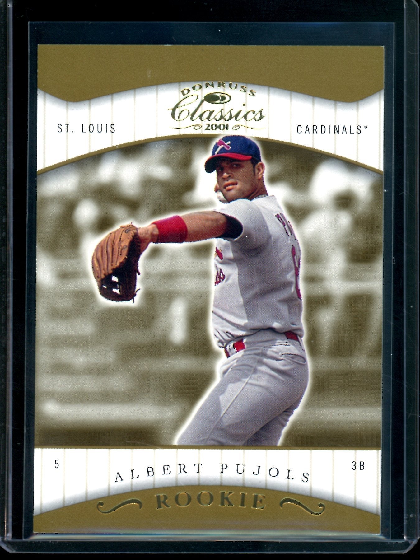 2001 Panini Classics Albert Pujols Rookie Gold /585 Cardinals