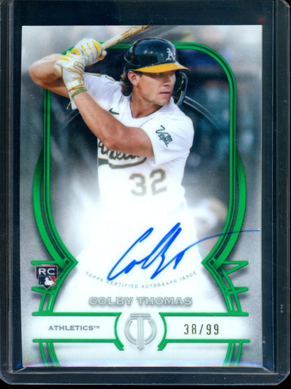 2026 Topps Tribute Colby Thomas Green Rookie Autograph /99 Athletics