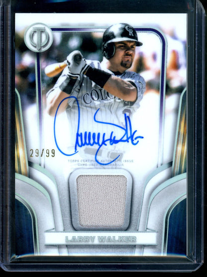 2026 Topps Tribute Larry Patch Autograph Refractor /99 Rockies
