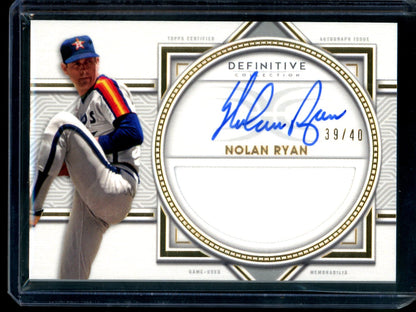 2022 Topps Definitive Nolan Ryan Patch Autograph /40 Astros