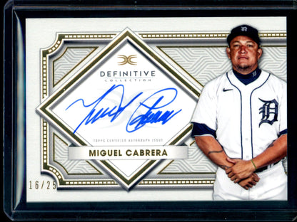 2022 Topps Definitive Miguel Cabrera Autograph /25 Tigers