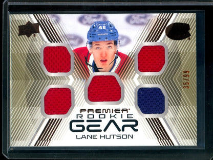2025 Upper Deck Premier Lane Hutson Rookie Gear /99 Canadiens