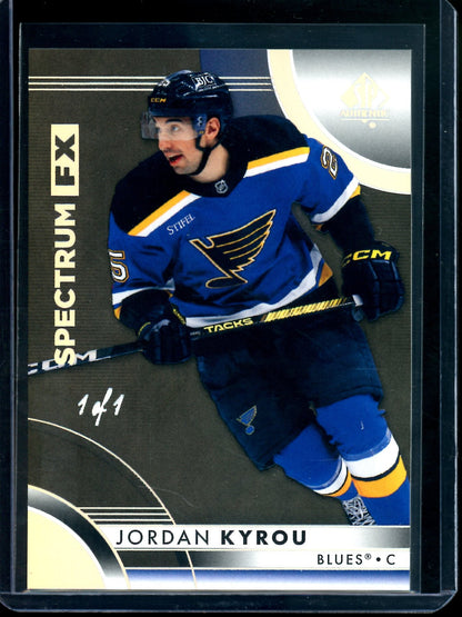 2024 Upper Deck SP Authentic Jordan Kyrou Spectrum FX 1/1 Blues