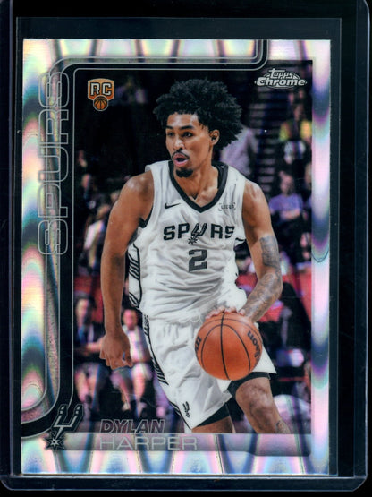 2025 Topps Chrome Dylan Harper Raywave Rookie Refractor Spurs